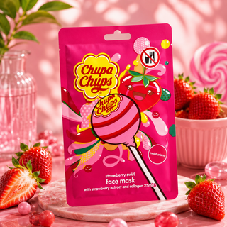 Masques visage en tissu Chupa Chups — Fraise, hydratants — Fraise