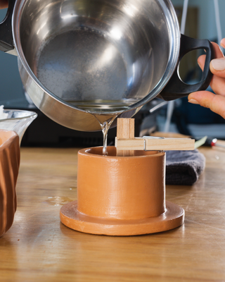 Ensemble de fabrication de bougies avec argile naturelle