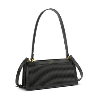 Pochette Abigail - Sac végétalien recyclé - Noir plissé
