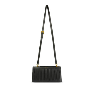 Pochette Abigail - Sac végétalien recyclé - Noir plissé
