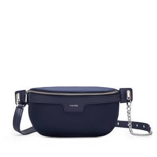 Sac à bandoulière Brooklyn - Sac de ceinture végétalien recyclé - Nylon bleu
