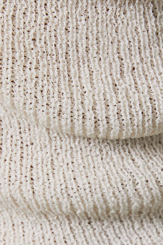 Haut en maille à col bénitier et encolure halter