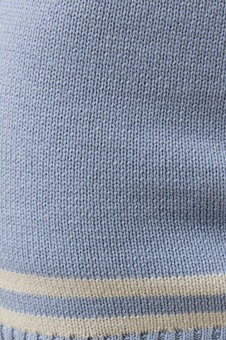JUPE EN MAILLE À RAYURES CONTRASTÉES TAILLE MI-HAUTE