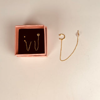 Boucles d'oreilles pendantes avec anneau