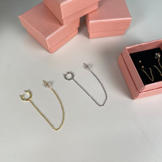 Boucles d'oreilles pendantes avec anneau