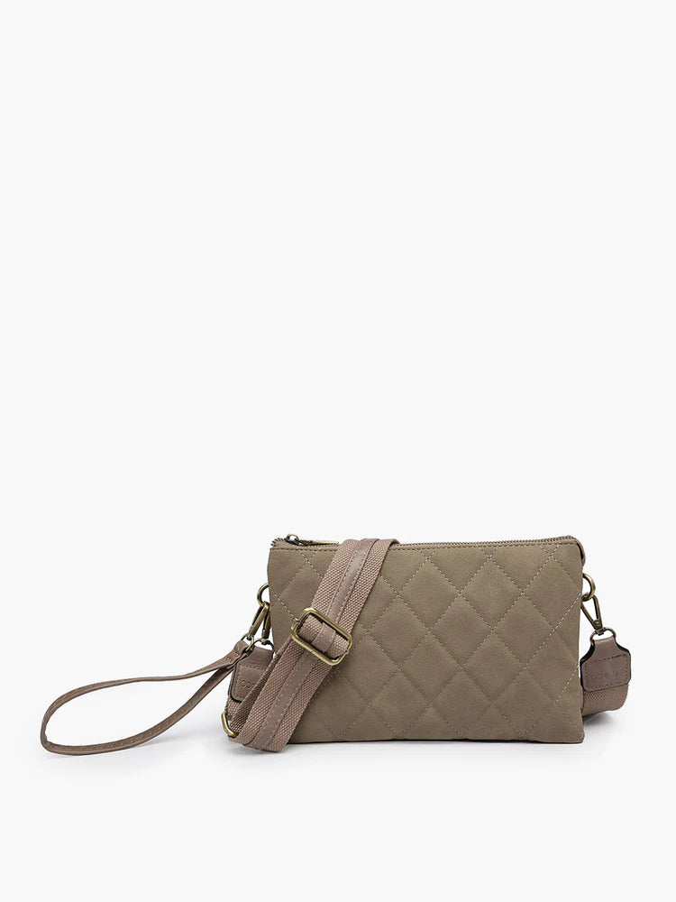 Pochette -Izzy Guilted crossbody (Grey/taupe)