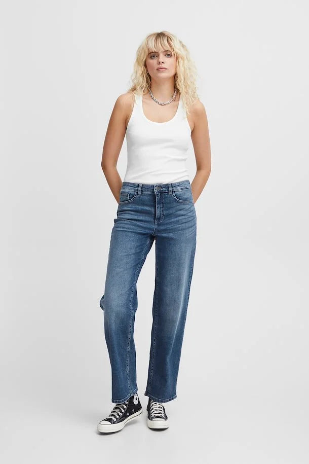 Jeans - Twiggy Straight Long (medium blue)