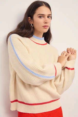 Pull - Ivana (Cream/coral/blue)
