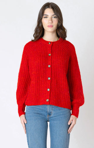 Cardigan - Candy red melange