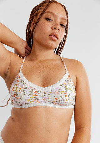 Microfiber bralette with lace trim - (2/33$)