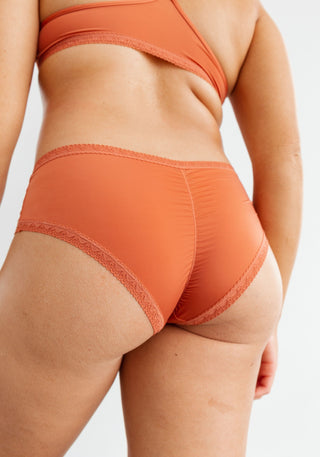 Microfiber shorty with lace trim - (3/33$)