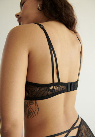 Unlined underwired bra - After Dark (black)