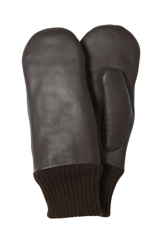 Leather mittens - Nilla (bracken) 