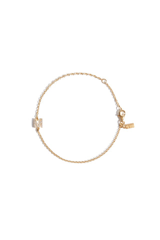 Bracelet alphabétique - Pavé (or)