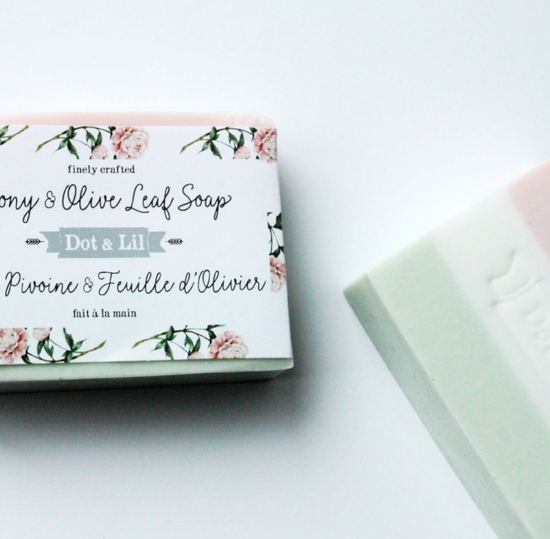 Savon - pivoine & feuille d’olivier