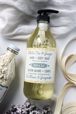 Liquid soap (hands and body) - White tea &amp; ginger