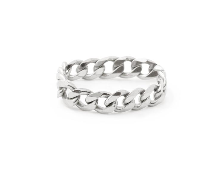 Ring - Curved chain (silver)