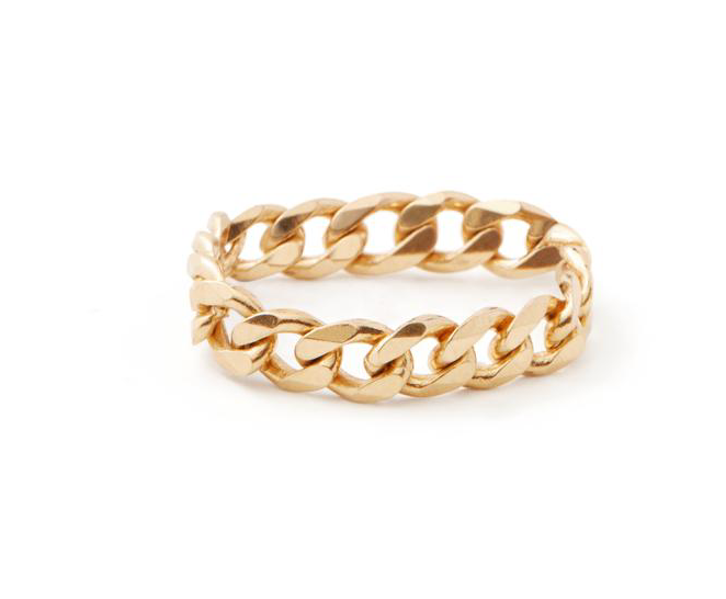 Ring - Curved chain (gold)