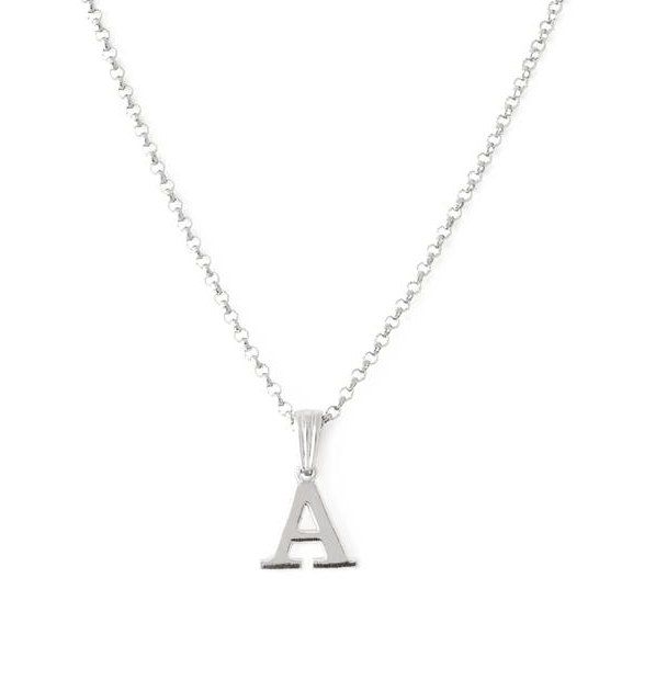 Necklace - alphabetical pendant (silver)