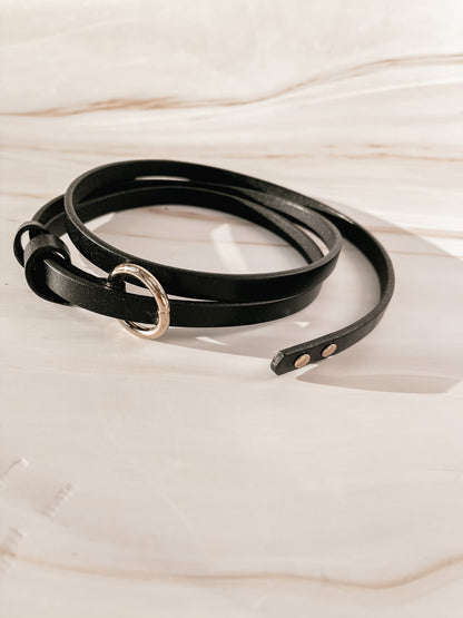 Belt - golden thin wrap