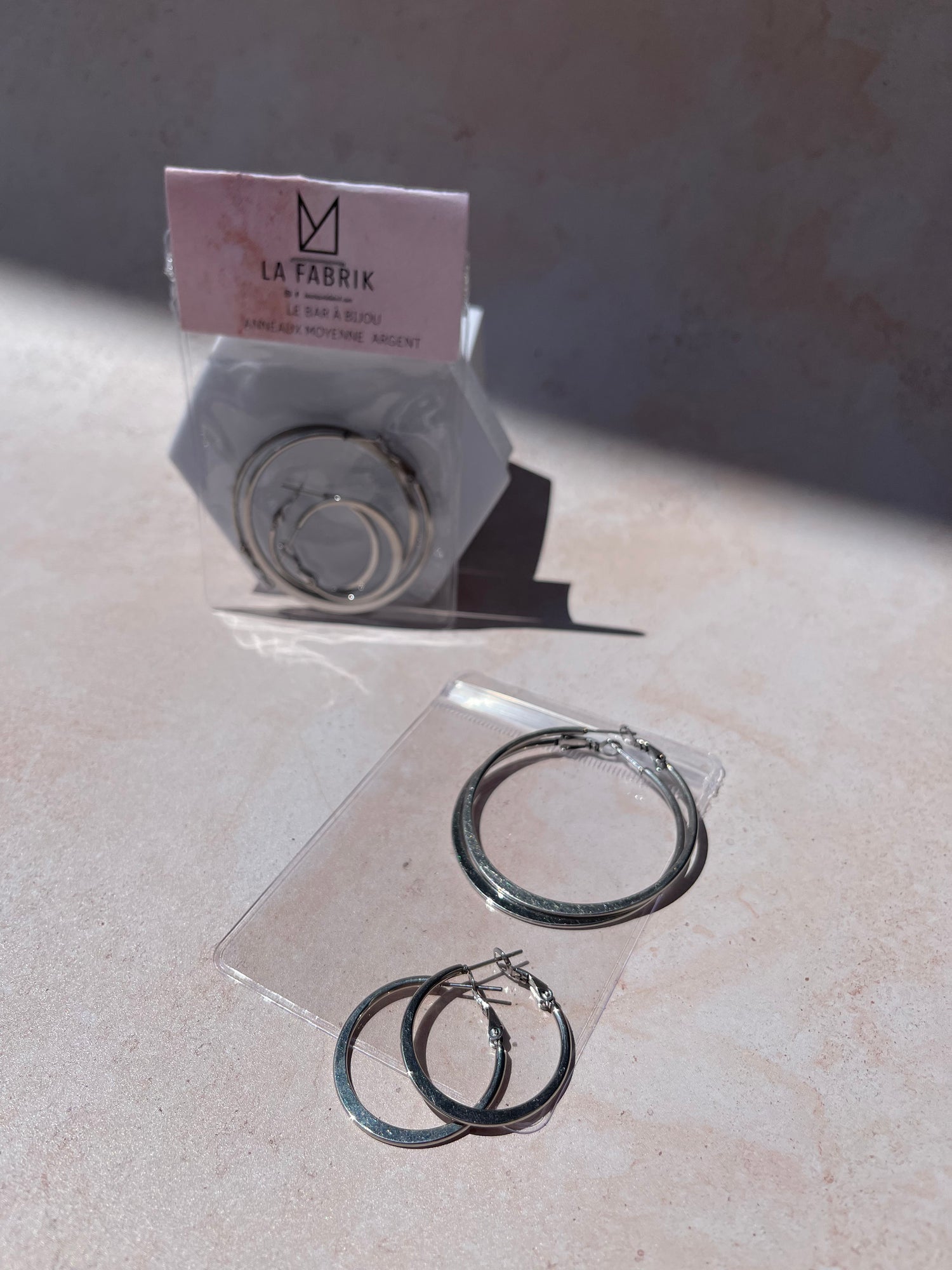 Customizable earring - bag of 2 medium silver rings