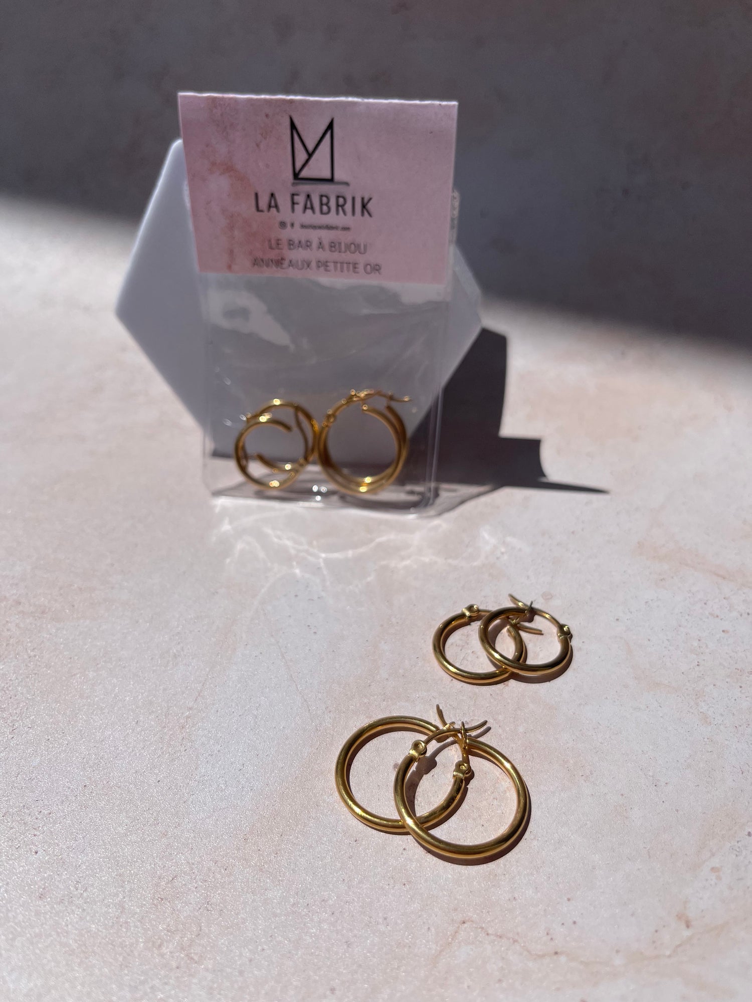 Customizable earring - bag of 2 small gold rings