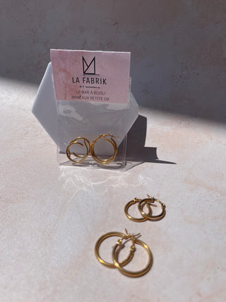 Customizable earring - bag of 2 small gold rings