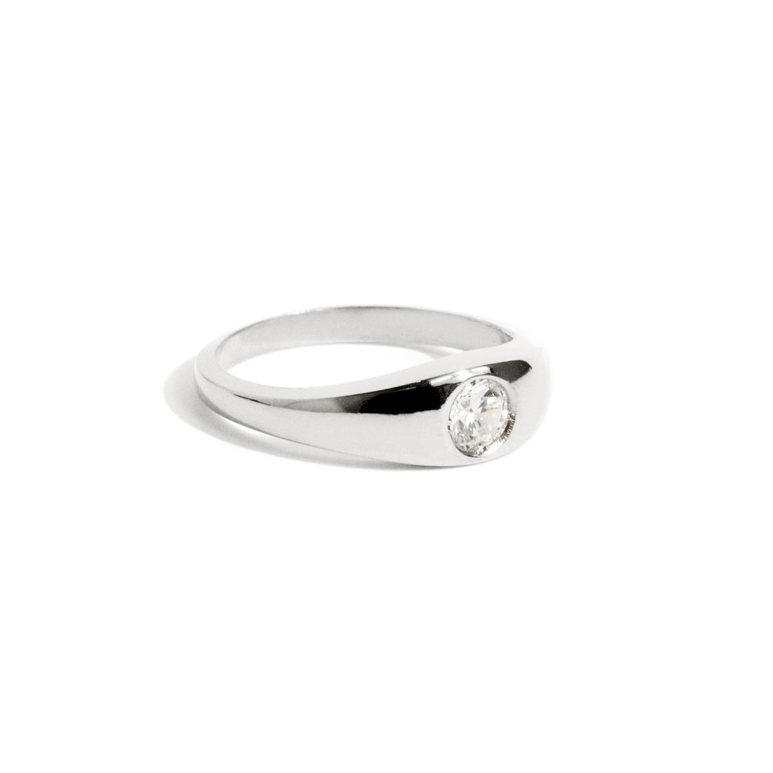 Ring - Solitaire Signet Ring (silver)