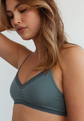 Bralette en microfibre bordure dentelle - (2/33$)