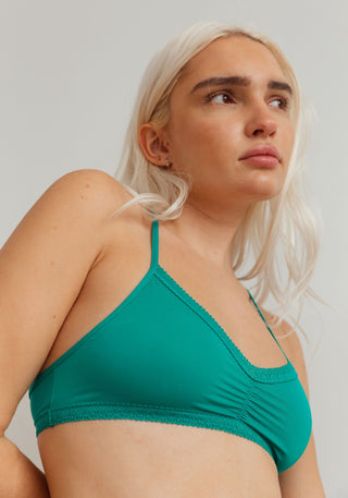 Microfiber bralette with lace trim - (2/33$)