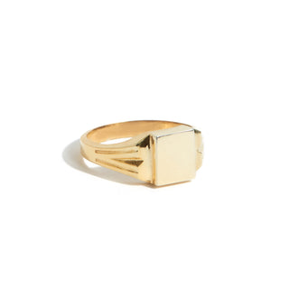 Bague - signet carré (or)