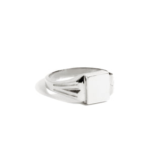 Bague - signet carré (argent)